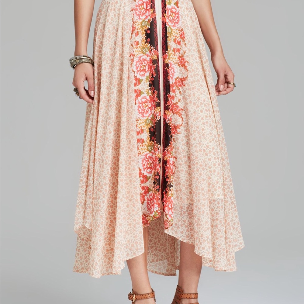 Free people floral maxi skirt
